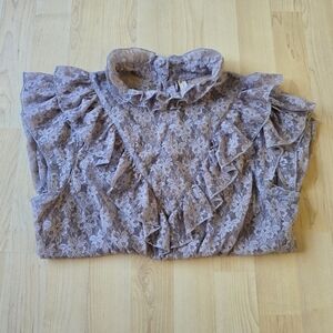 Free People Ruffle Lace Tank Top Size Medium